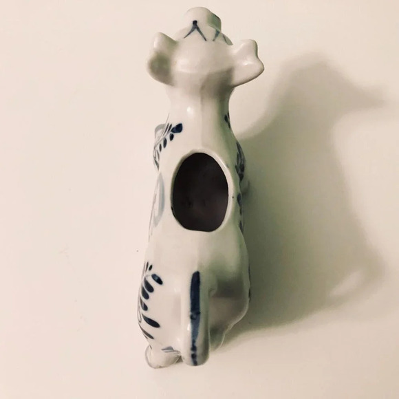 Vintage Delft Blue Colour Cow Creamer Pitcher Hand Painted  Holland - Picture 10 of 16